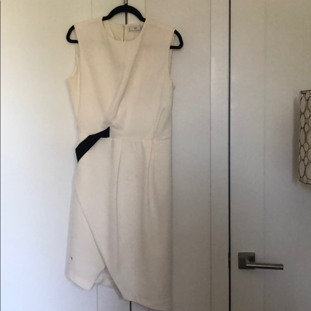 White dress black belt.